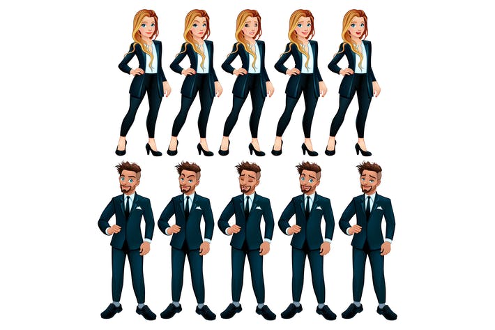 طرح لایه باز 10 کارمند با خصوصیات متفاوت