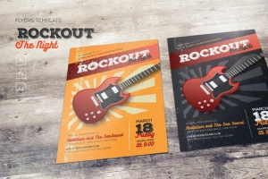 بروشور و پوستر تبلیغاتی گیتار الکتریک