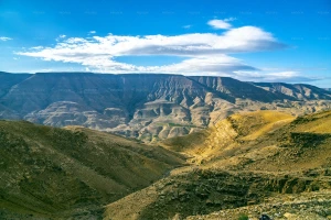تصویر زیبا از دره و صحرای Wadi Mujib