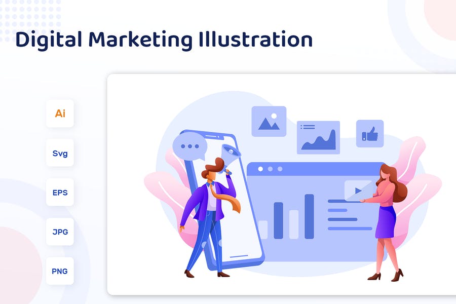 وکتور دیجیتال مارکتیگ