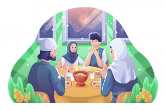 وکتور افطار ماه مبارک رمضان