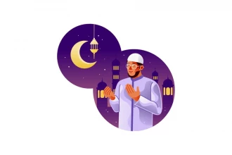 وکتور دعا و نیایش در ماه مبارک رمضان