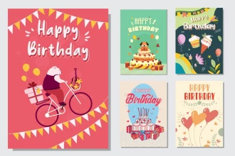 مجموعه کارت پستال‌های تبریک تولد