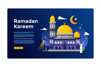 طرح آماده تبریک ماه رمضان
