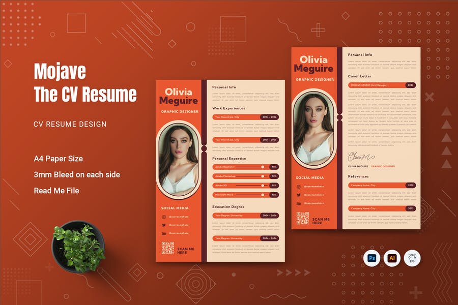 فایل لایه باز رزومه حرفه ای