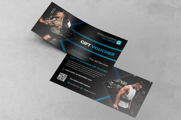 قالب کارت هدیه باشگاه ورزشی