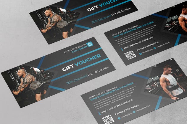 قالب کارت هدیه باشگاه ورزشی