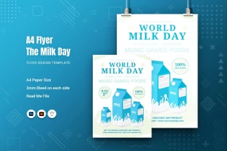 طرح بروشور تبلیغاتی روز جهانی شیر