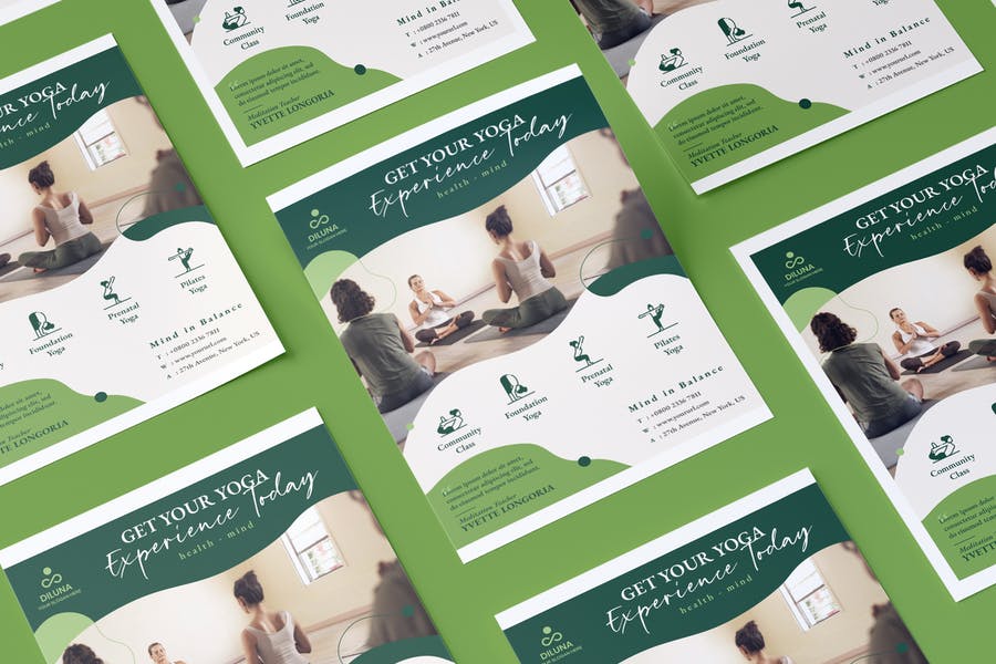 فایل لایه باز پوستر یوگا