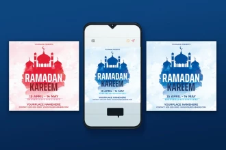 قالب پست اینستاگرام ماه مبارک رمضان