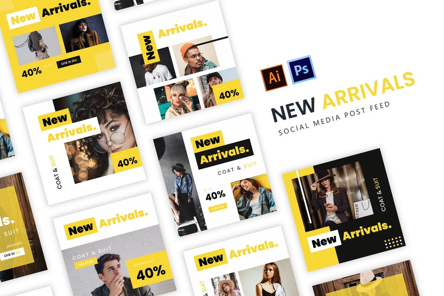 قالب آماده پست اینستاگرام مناسب حارج