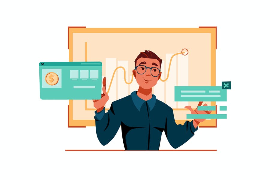 مردی در حال استفاده از روش‌های پرداخت مجازی