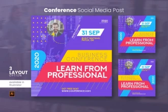 پک پست شبکه اجتماعی با موضوع کنفرانس