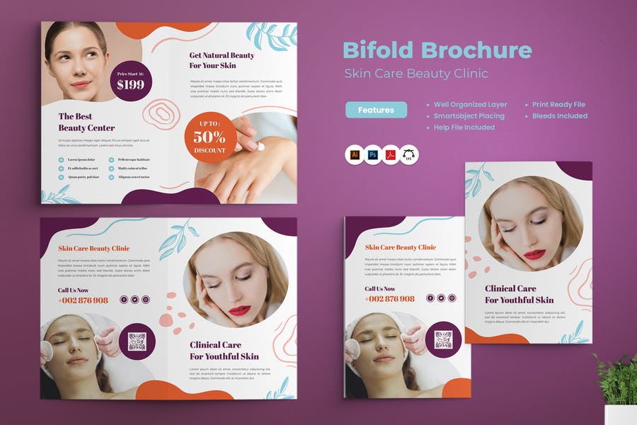 فایل لایه باز بروشور کلینیک زیبایی