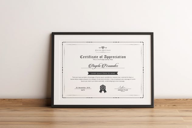 قالب لیسانس و گواهینامه معتبر