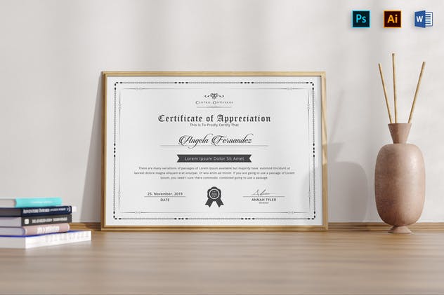 قالب لیسانس و گواهینامه معتبر