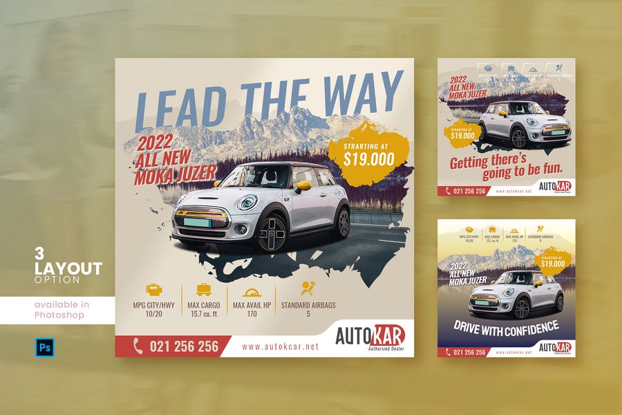 قالب پست اینستاگرام فروش ماشین