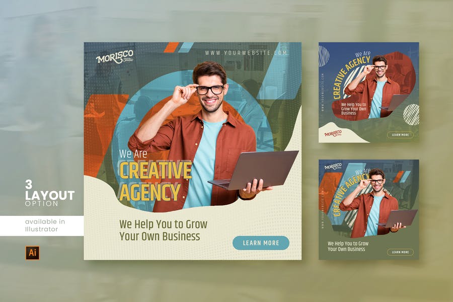 قالب پست ایسنتاگرام آژانس خلاقیت